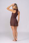 Polo dress with zipper