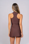 Polo dress with zipper