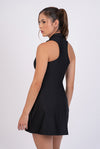 Polo dress with zipper